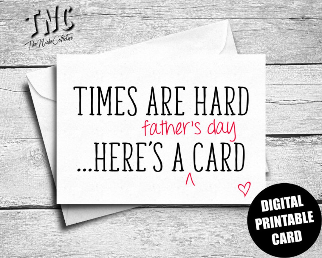 Father's Day Card, Printable, Funny Happy Father's Day, Instant Digital ...