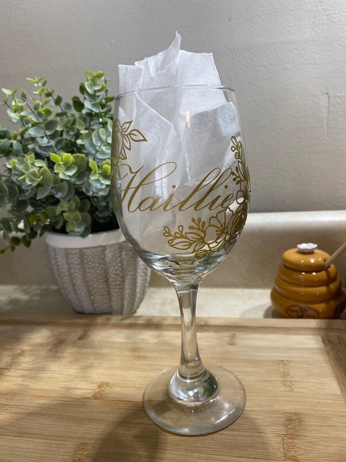 Personalized wine glass wedding gift bridesmaid gift Etsy