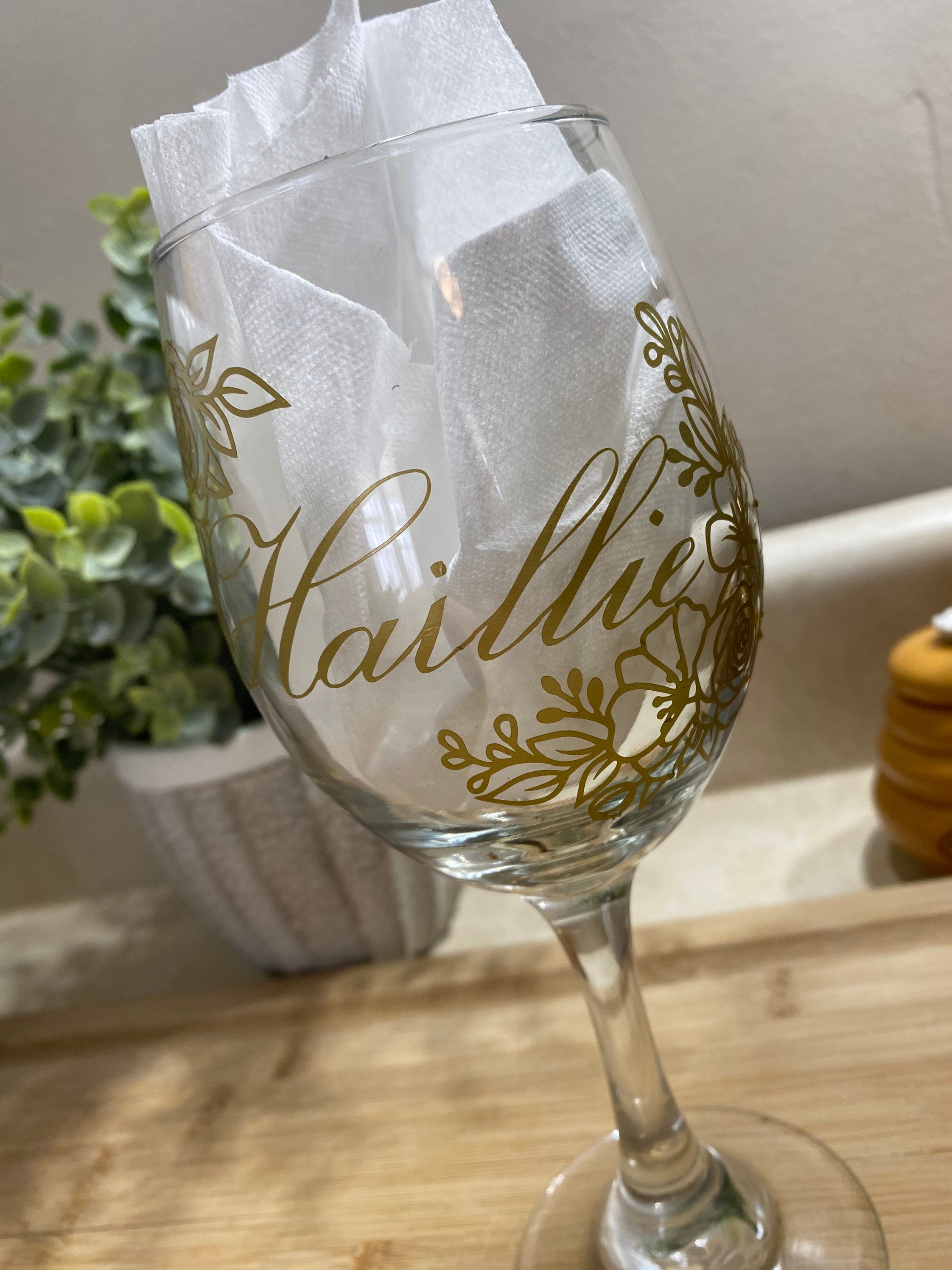 Personalized Wine Glass Wedding T Bridesmaid T Etsy