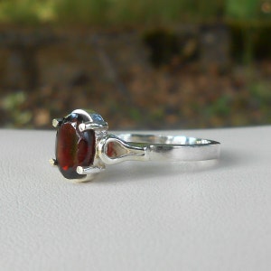 Custom handmade almandine garnet ring