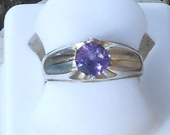 Amethyst ring, 950 silver ring, custom ring, gift idea for women