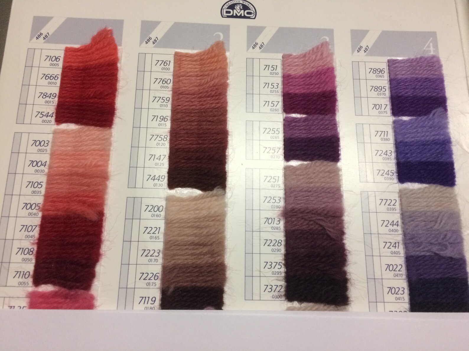 Colbert wool DMC Tapestry colors 7308 to 7457  Etsy