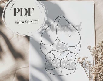 Frog Strawberry Hat | Stained Glass Pattern | PDF | Digital Download | Goblincore | Spring | Suncatcher | Cricut Template