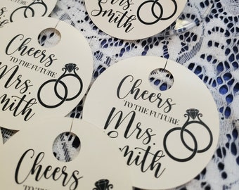 Wine Glass Cream Cardstock Drink Tags, Personalized for Parties Weddings shower and Holiday, Minimalist Stem Name Marker