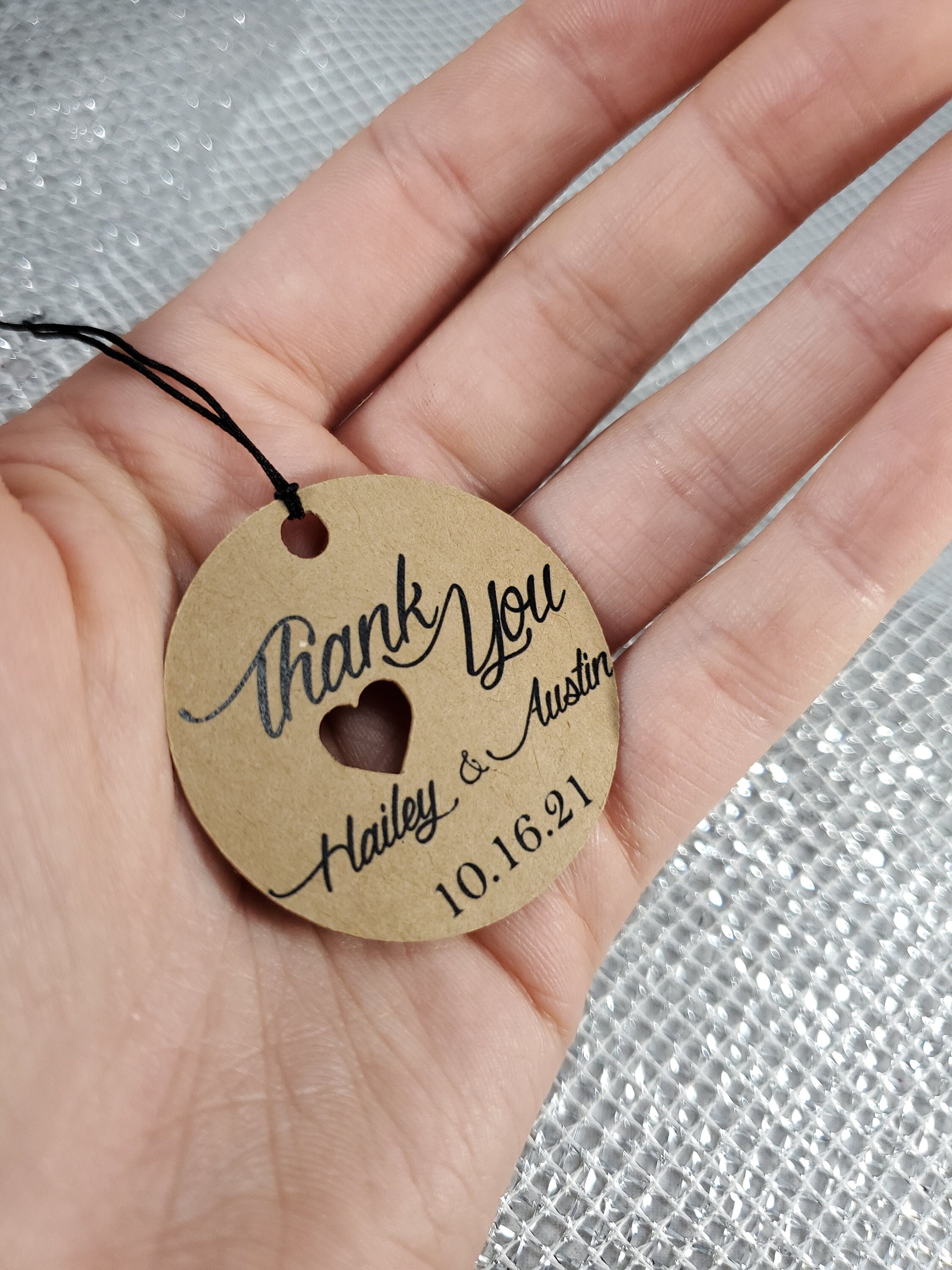 Personalized Kraft Wedding Favor Tags