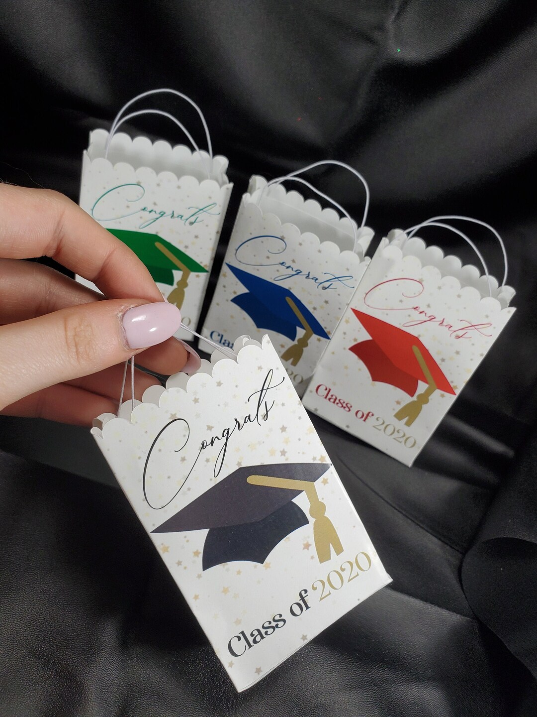 Graduation Theme Mini Gift Bags for High School or College Celebrations