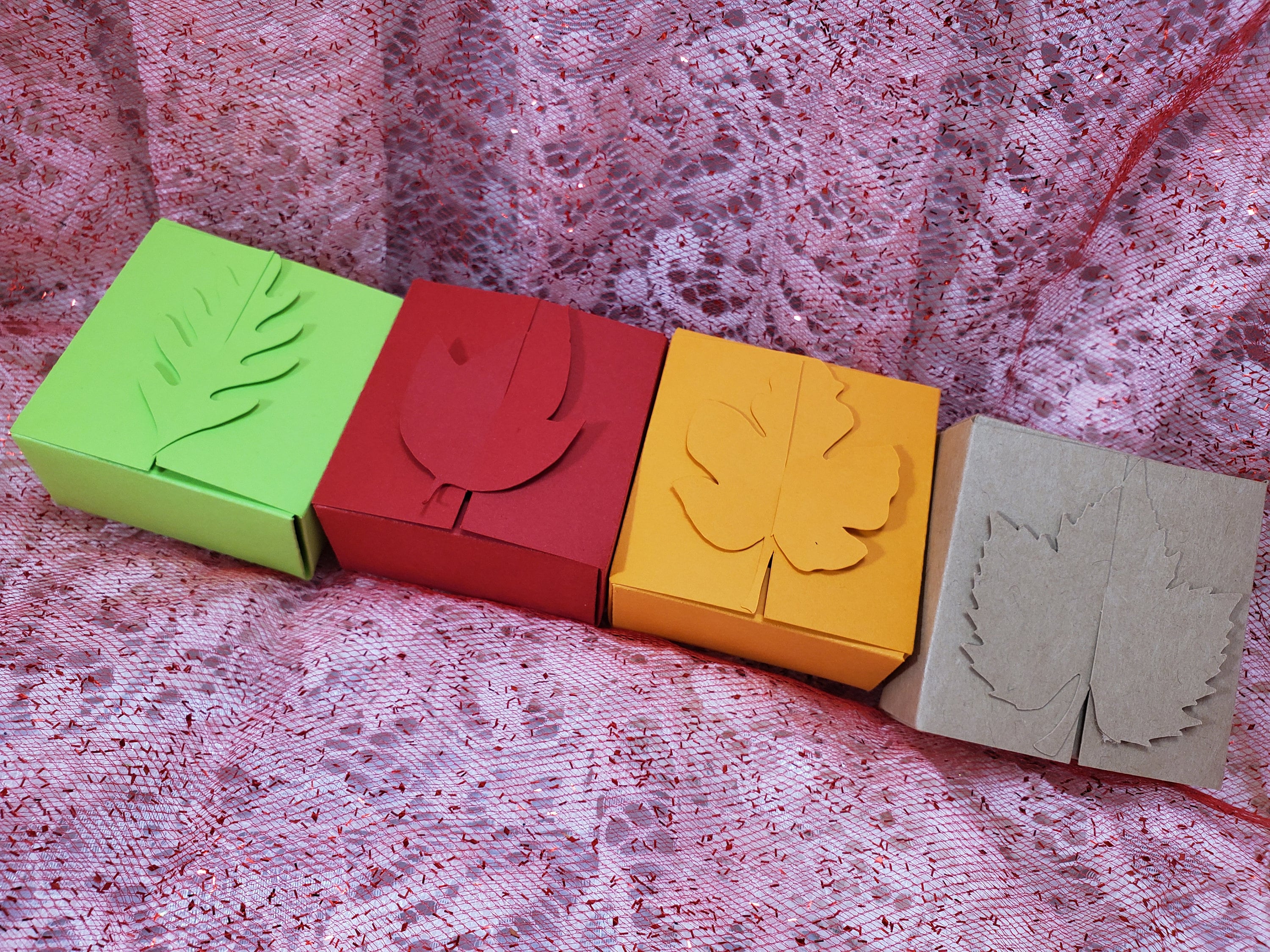 Fall Leaf Favor Boxes