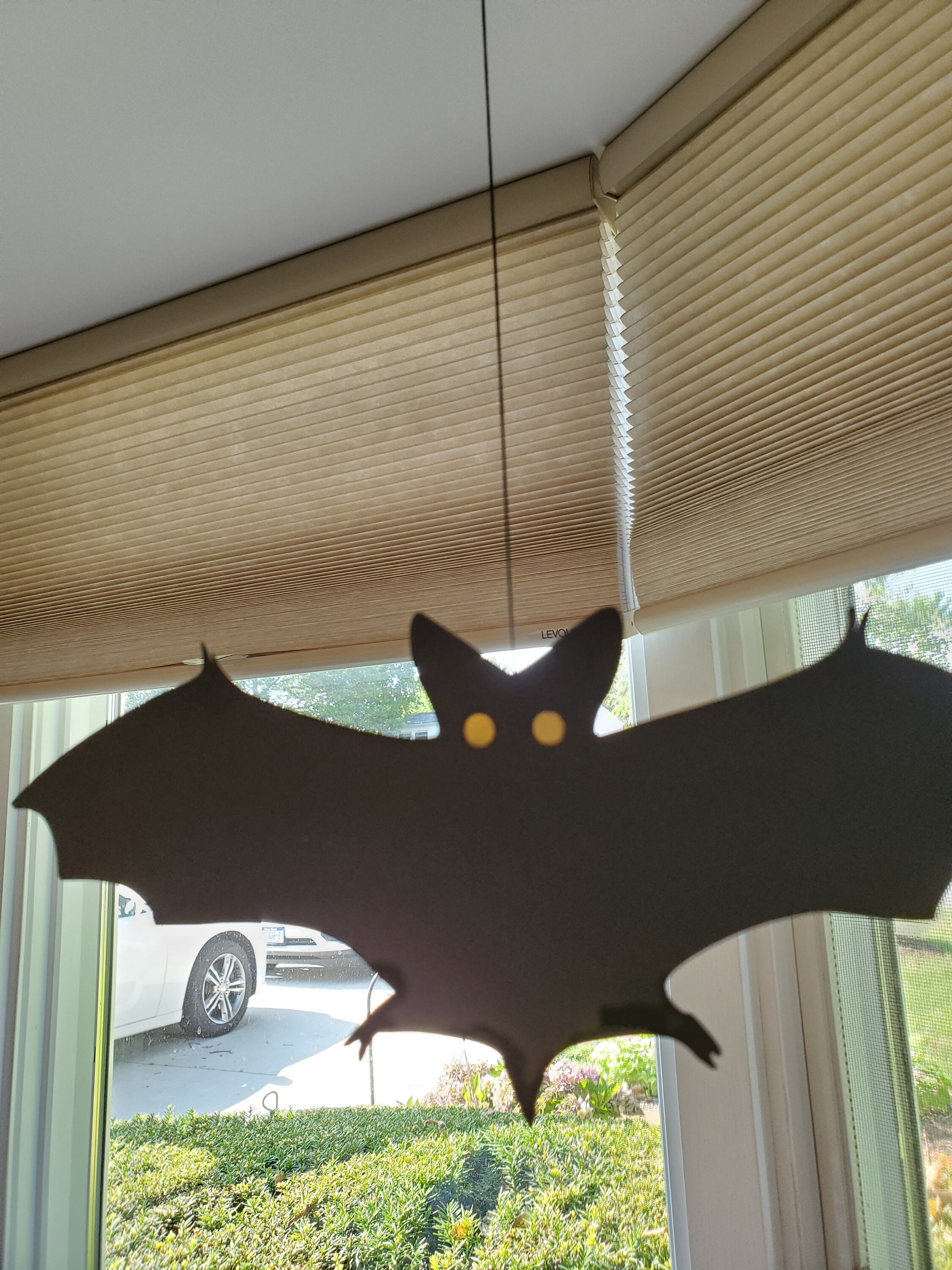 Hanging Bat Halloween Decorations Cutouts With Gold Foil Eyes Etsy