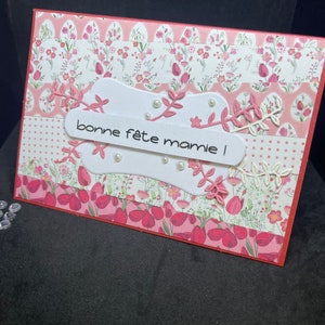 carte "bonne fête mamie " printanière ;-)