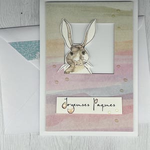 carte pour Pâques lapin toute douce ... joyeuses Pâques