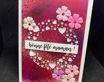 carte  "bonne fête maman" ... pour une tendre maman !