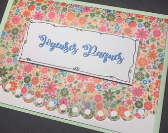 Happy Easter flower card...