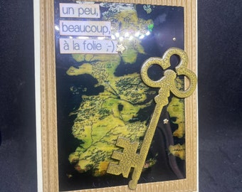 handmade card "a little, a lot, to madness ;-) «  ... The key!...