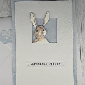 carte pour Pâques lapin toute douce ... joyeuses Pâques