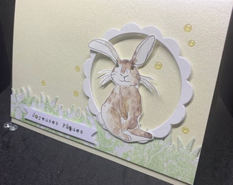 card for Easter sweet bunny... happy Easter