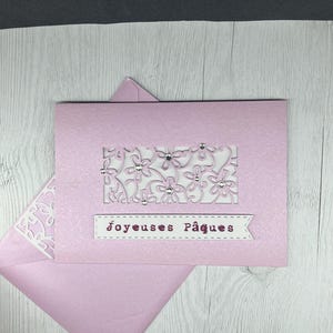 carte Joyeuses Pâques des fleurs et des strass ...