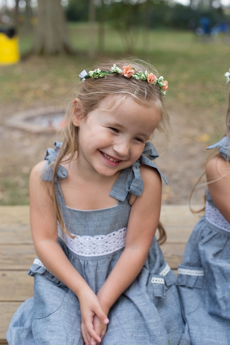 yellow flower crown flower girl crown flower girl wreath Yellow floral crown wedding crown flowered crown flower crown floral wreath