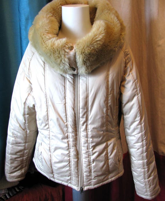 Short winter jacket/ warm winter jacket/ faux fur