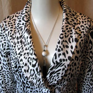 Blazer animal print / elegant vintage blazer/ trending animal print/ monochrome animal print/ leopard print blazer/ new image 5