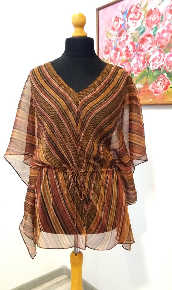 Retro summer kaftan/batwing kaftan/summer blouse/b