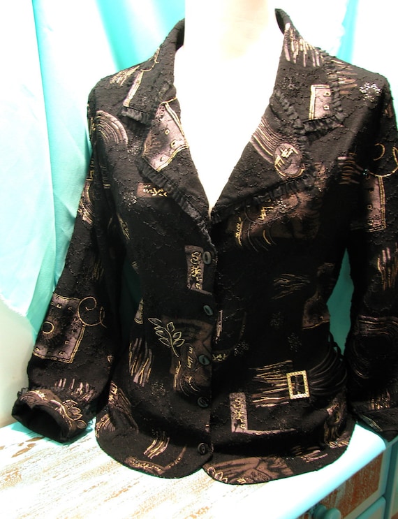 Vintage handpicked woman jacket blazer blouse/bla… - image 1