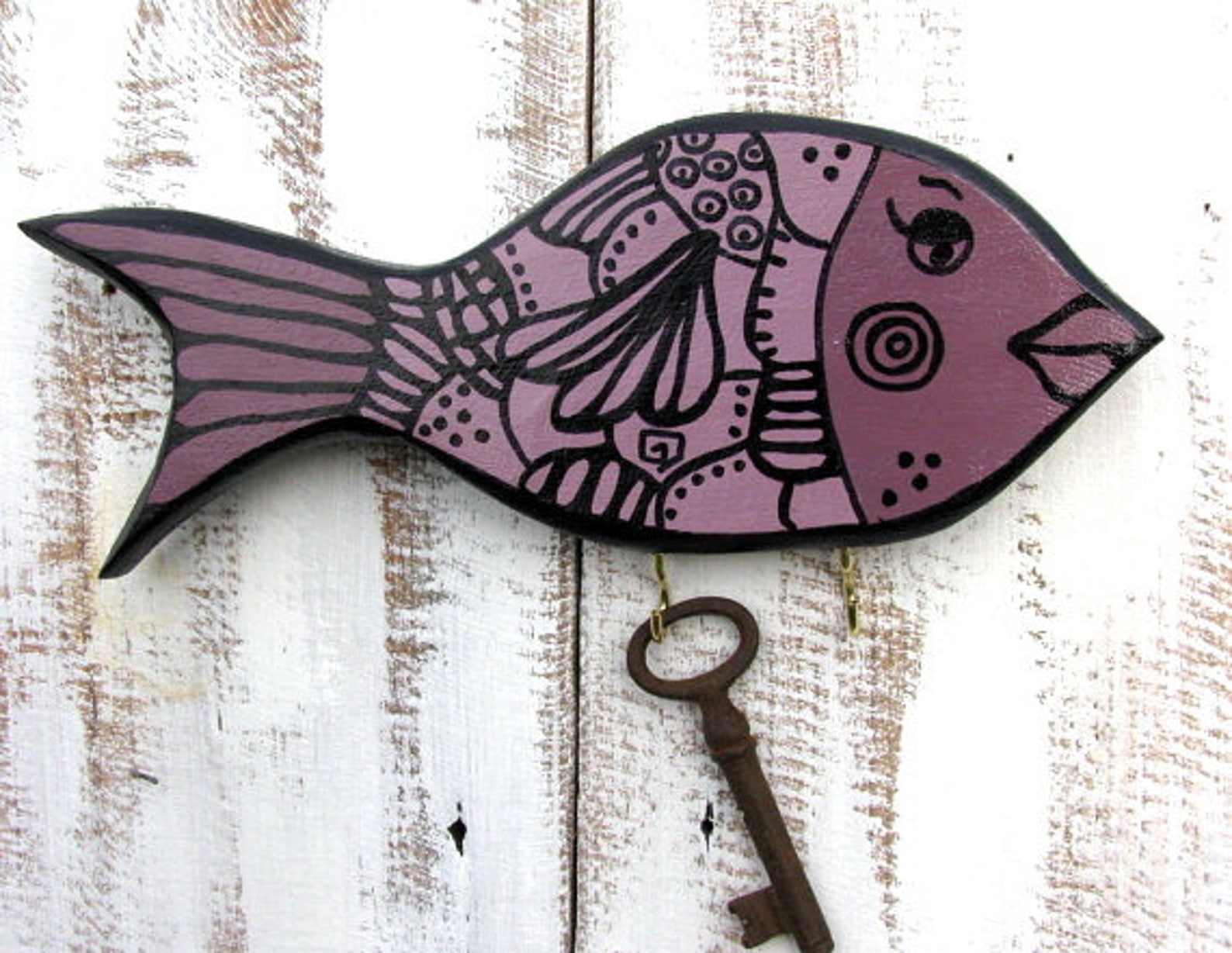 Soporte de llave de madera recuperada / colgador de la toalla | Etsy