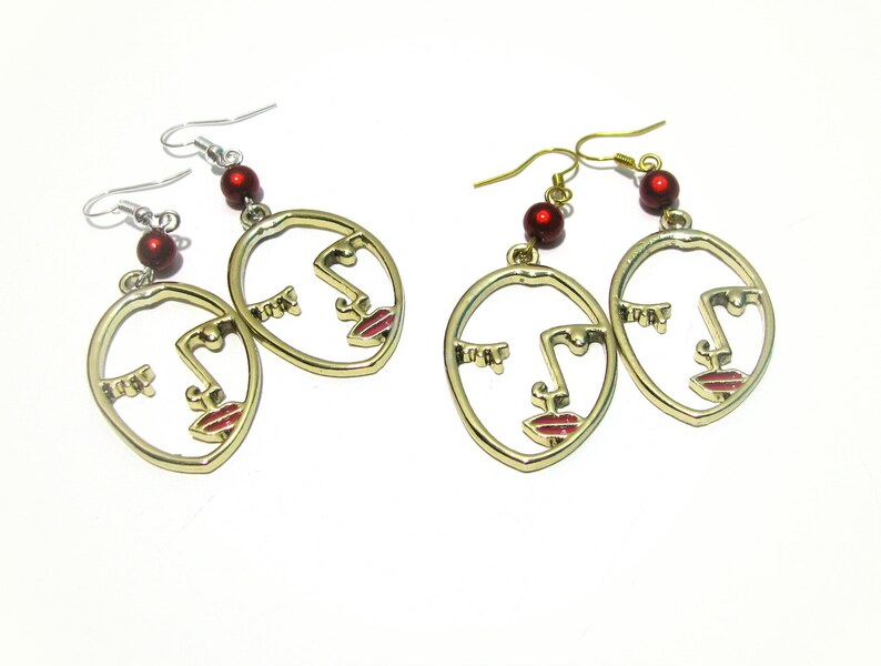 Picasso Face Earrings/Picasso Face/Hollow Face /Choose | Etsy