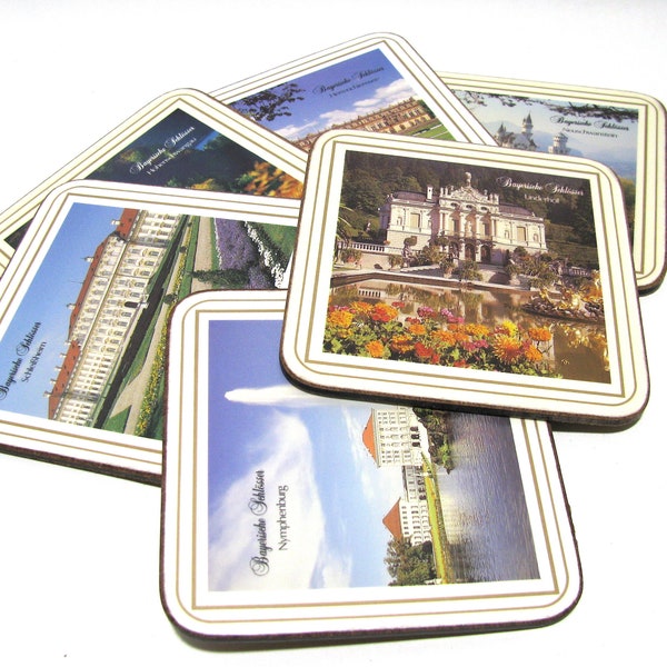 Vintage drink coasters mats/Pimpernel drink coasters BAYERISCHE SCHLOSSER/Vintage English coasters/collectible coasters