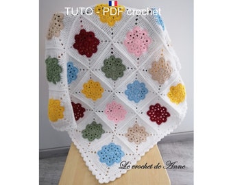 Pdf Crochet Couverture Bebe Orne De Jolis Carres Granny Etsy Pdf Crochet Couverture Bebe Orne De Jolis Carres Granny Etsy