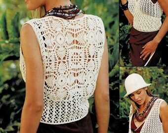 Gilet Sans Manche Au Crochet Etsy