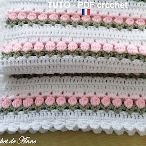 Pdf Crochet Couverture Bebe En Rose Orne D Une Belle Etsy Pdf Crochet Couverture Bebe En Rose Orne D Une Belle Etsy
