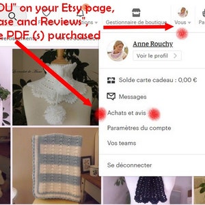 PDF CROCHET Sac filet orné d'une fleur aux 8 pétales, Sac zéro déchet et réutilisable, facile à réaliser Tuto en Français et en Anglais image 10