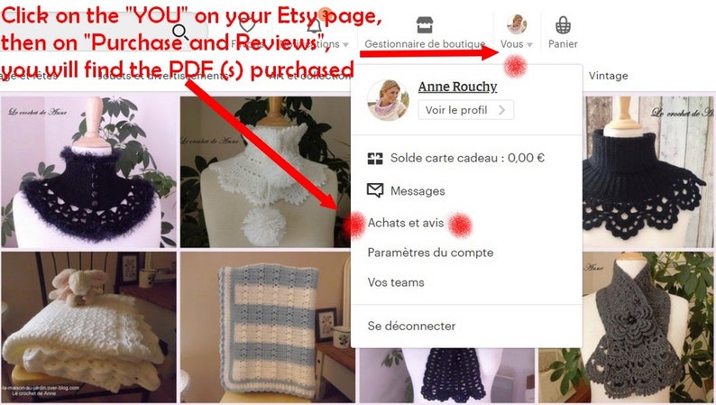 PDF CROCHET Sac filet orné d'une fleur aux 8 pétales, Sac zéro déchet et réutilisable, facile à réaliser Tuto en Français et en Anglais image 10