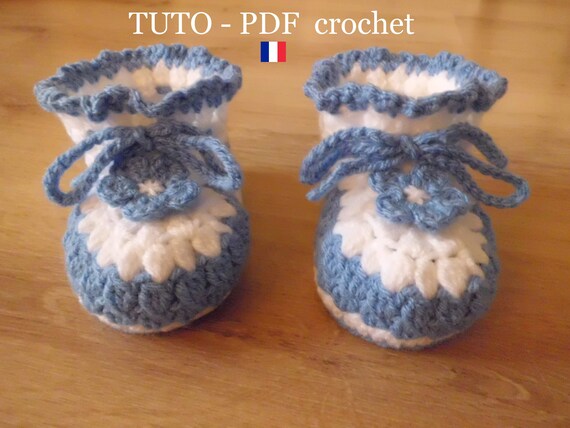 Pdf Crochet Chaussons Bebe Aux 2 Couleurs Orne D Une Etsy Pdf Crochet Chaussons Bebe Aux 2 Couleurs Orne D Une Etsy