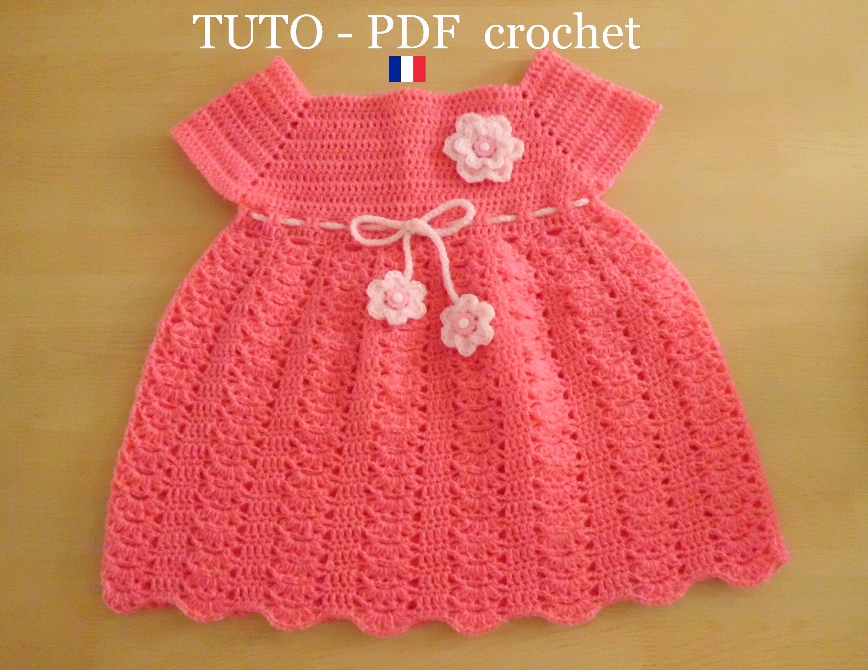 Pdf Crochet Robe Bebe Rose Orne D Un Joli Point Etsy Pdf Crochet Robe Bebe Rose Orne D Un Joli Point Etsy