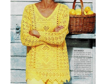 Pull Femme Beige Taille 50/52 - Acrylique - Occasion Très Bon état