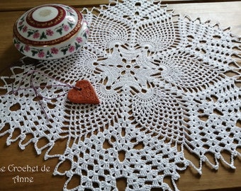 PDF CROCHET - Napperon dentelle, Tutoriel photos à chaque rang, Déco maison,  Facile à réaliser avec pas à pas et schéma, Tuto en FRANCAIS !