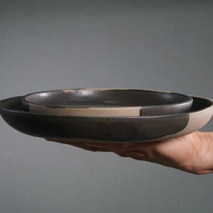 The Dinnerware Set Gray/Black ceramic, handmade, plates, bowl, tableware image 9