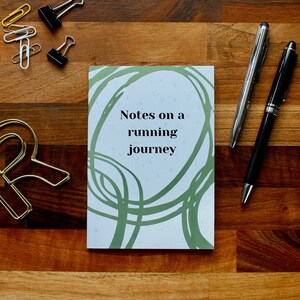 Notebook for a runner / gift for a running friend. Notes on a Running Journey