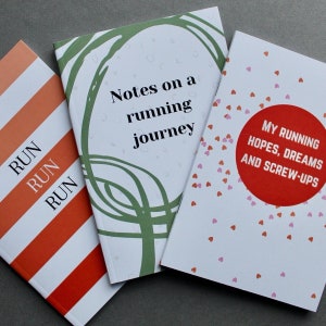 Notebooks (Pack of 3) for a runner / gift for a running friend.