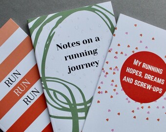 Notebooks (Pack of 3) for a runner / gift for a running friend.