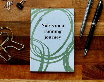 Notebook for a runner / gift for a running friend. Notes on a Running Journey