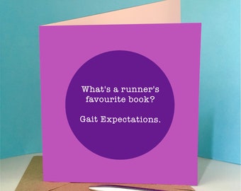 Runner's favourite book card - 'Gait Expectations'