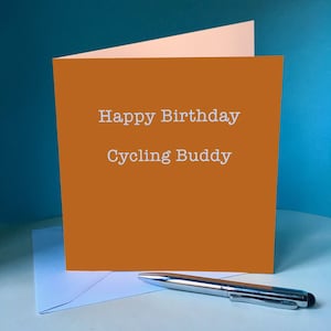 Happy Birthday Cycling Buddy - Carte de vœux pour vélo/ami cycliste