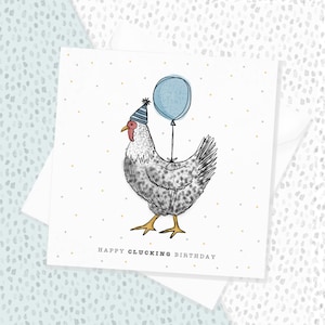 THE CHICKEN CARD // Happy clucking birthday // Add a personalised message for free!