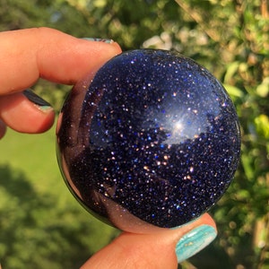 Blue GOLDSTONE, Spheres, bright, blue, sparkling!!’