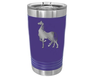 Stainless Steel Pint Glass - Horse Designs 3 | Horse Show Award | Equestrian Gift | Horse Pint | Equestrian Pint