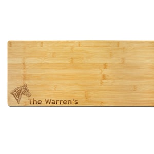 Engraved Bamboo Charcuterie Board - Horse Designs | Equestrian Charcuterie Board | Horse Gift | Horse Show Award | Equestrian Gift