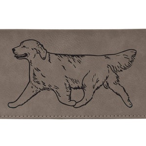 Working Dog Designs Engraved Leatherette Checkbook Cover