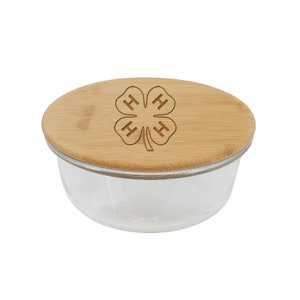 X-Large Personalized Food Storage Container - 4-H Logo | 4-H Food Storage | 4-H Award | 4-H Gift | 4-H Thank You Gift